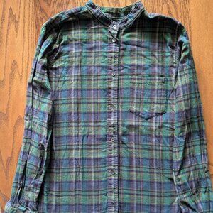 CC Filson Banded Collar Flannel Plaid Shirt  Women's Large